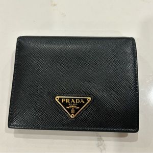 Prada Small Saffiano Wallet - Black